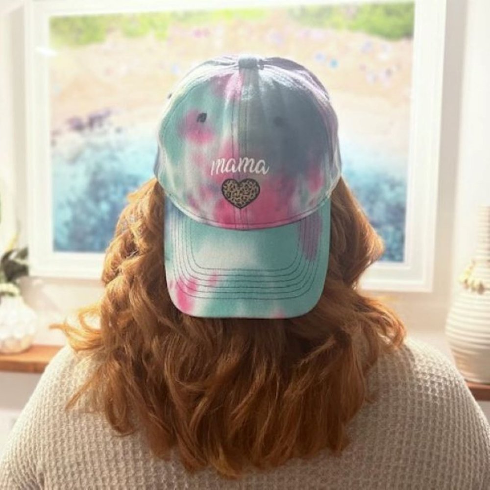 Tie Dye Embroidered Mama Baseball Cap